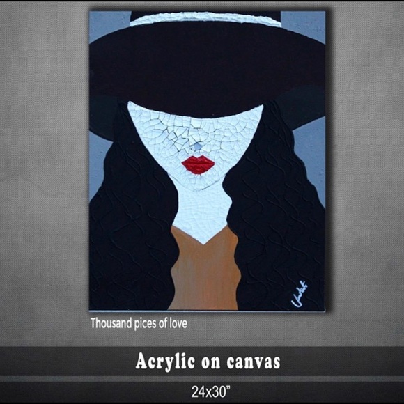 Thousand pieces of love mix media on canvas - Picture 1 of 5